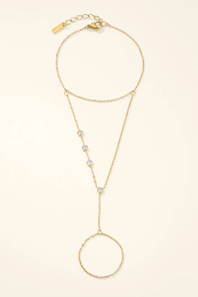 Bracelet de Main Soléa en Acier Inoxydable Doré