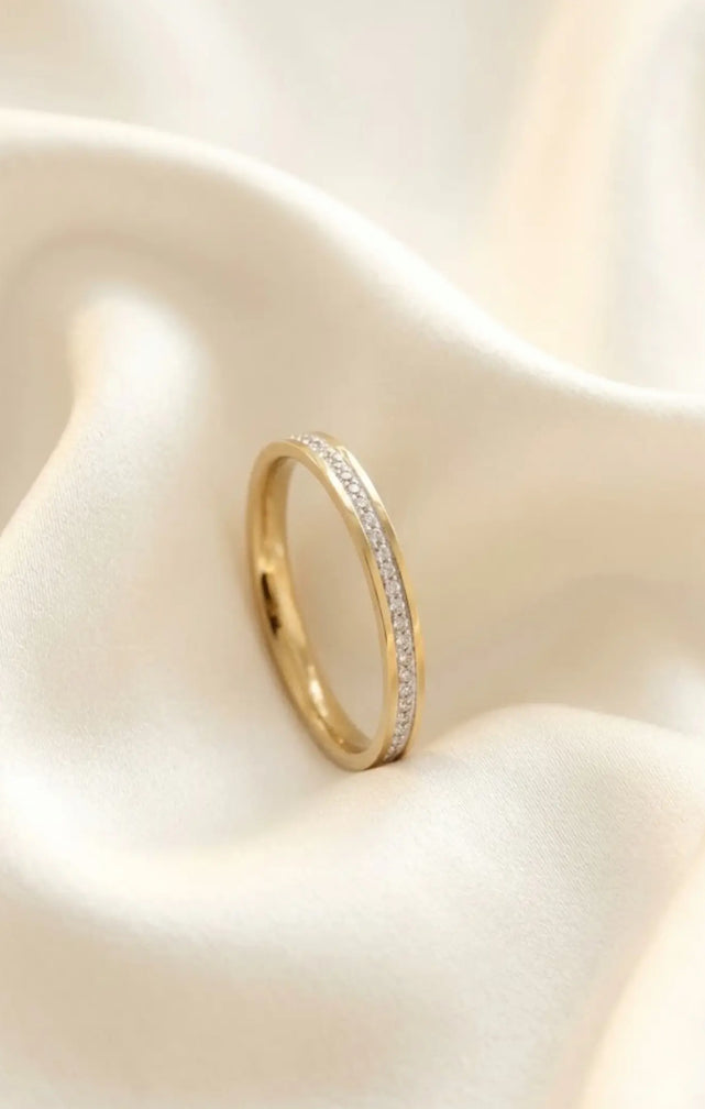 Bague de promesse fine dorée acier inoxydable | Lilou Bohème