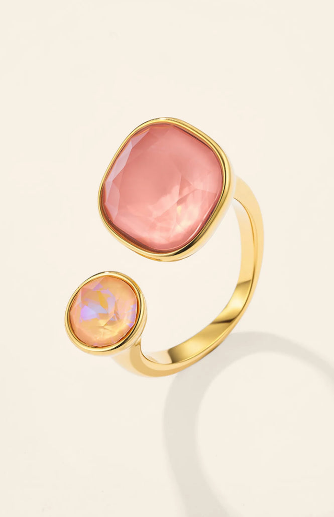 Bague Rosalia Rose en Acier Inoxydable – Réglable