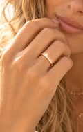 Bague de promesse fine dorée acier inoxydable | Lilou Bohème