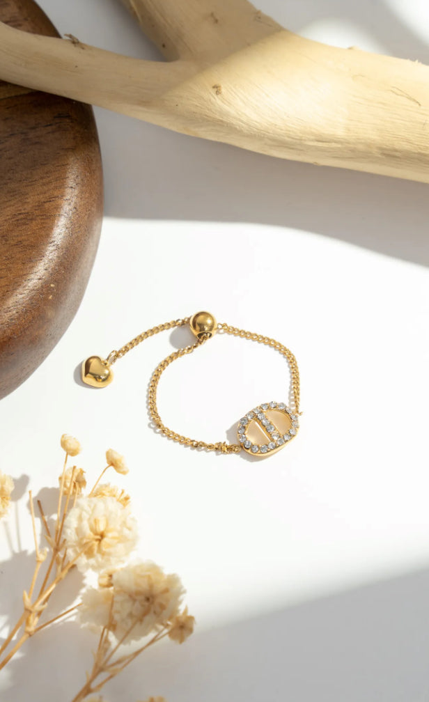 Bague Coulissante Éclipse en Acier Inoxydable – Réglable