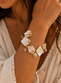 Bracelet nacré femme acier inoxydable doré | Lilou Bohème