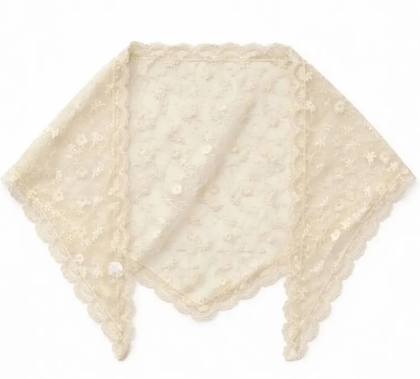 Foulard Dentelle Bohème Femme 100 % Viscose