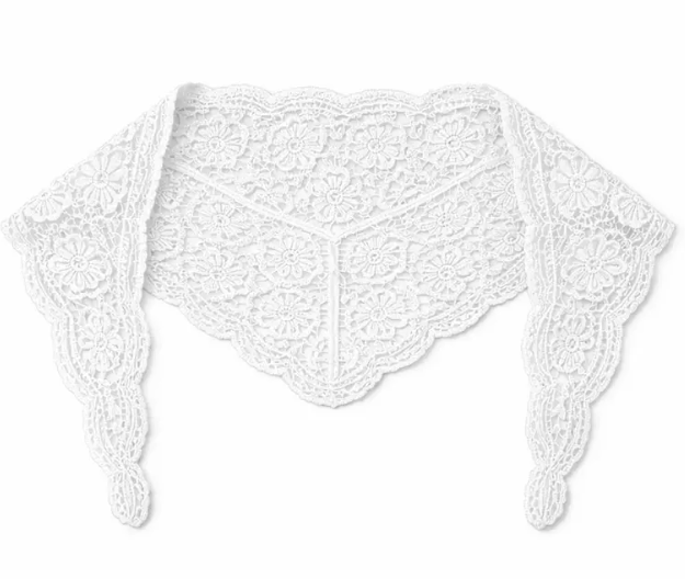 Foulard Crochet Blanc Femme 100 % Coton