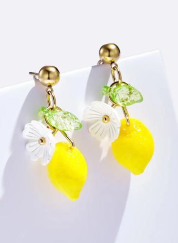 Boucles d’Oreilles Citron Limoncello en Acier Inoxydable