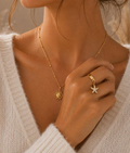 Bague Réglable Étoile de Mer Dorée en Acier Inoxydable