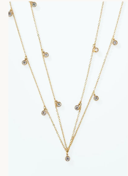 Chaîne de Taille Double Rang en Acier Inoxydable Doré