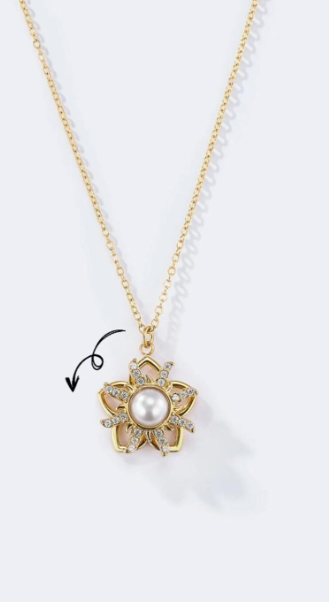 Collier Anti-Stress Rotatif Femme en Acier Inoxydable