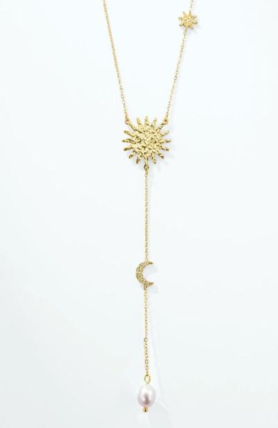 Collier Soleil Lune & Étoile Doré en Acier Inoxydable
