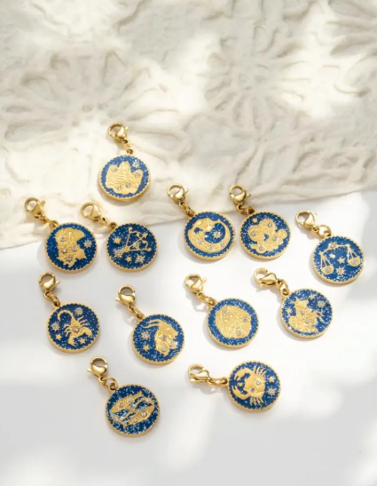 Collier Personnalisable en Acier Inoxydable – Initiale, Signe Astro & Charms