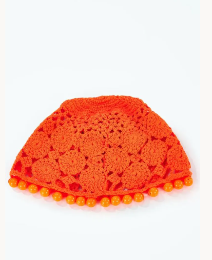 Bonnet Crochet Terracotta 100% Coton – Femme Bohème