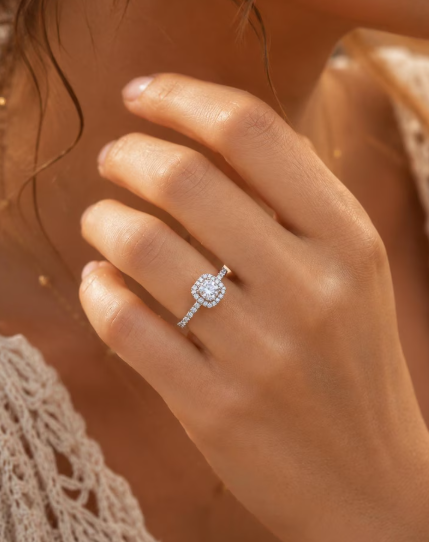 Bague Réglable Argentée Pierre Scintillante en Acier Inoxydable