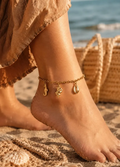Bracelet de Cheville Charms Marins en Acier Inoxydable