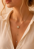 Collier Soleil Lune & Étoile Doré en Acier Inoxydable