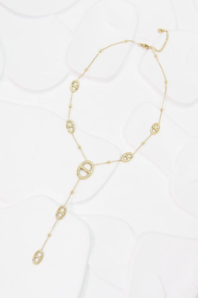 Collier Y doré femme acier inoxydable | Lilou Bohème