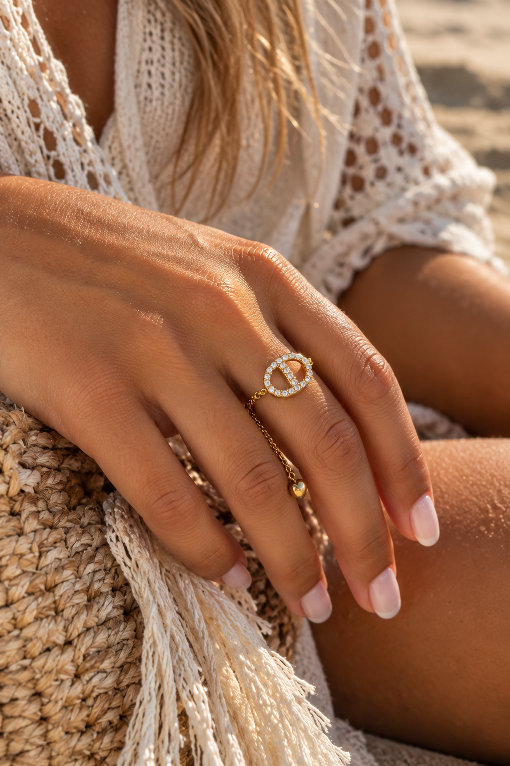 Bague Coulissante Éclipse en Acier Inoxydable – Réglable